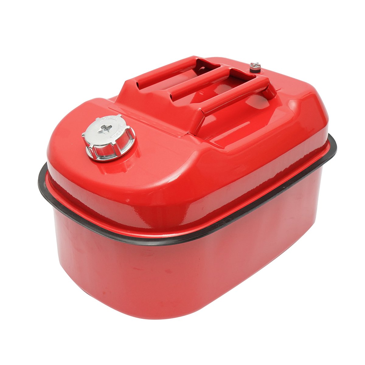 Canistra metal orizontala 20L cu furtun flexibil si dop insurubabil